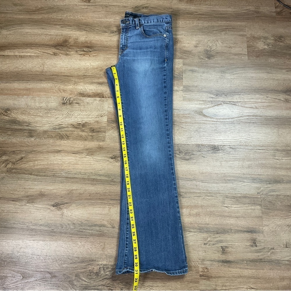 Calvin Klein Jeans Women’s Size 8 Flare Leg High Mid Rise Stretchy Blue - Picture 16 of 16